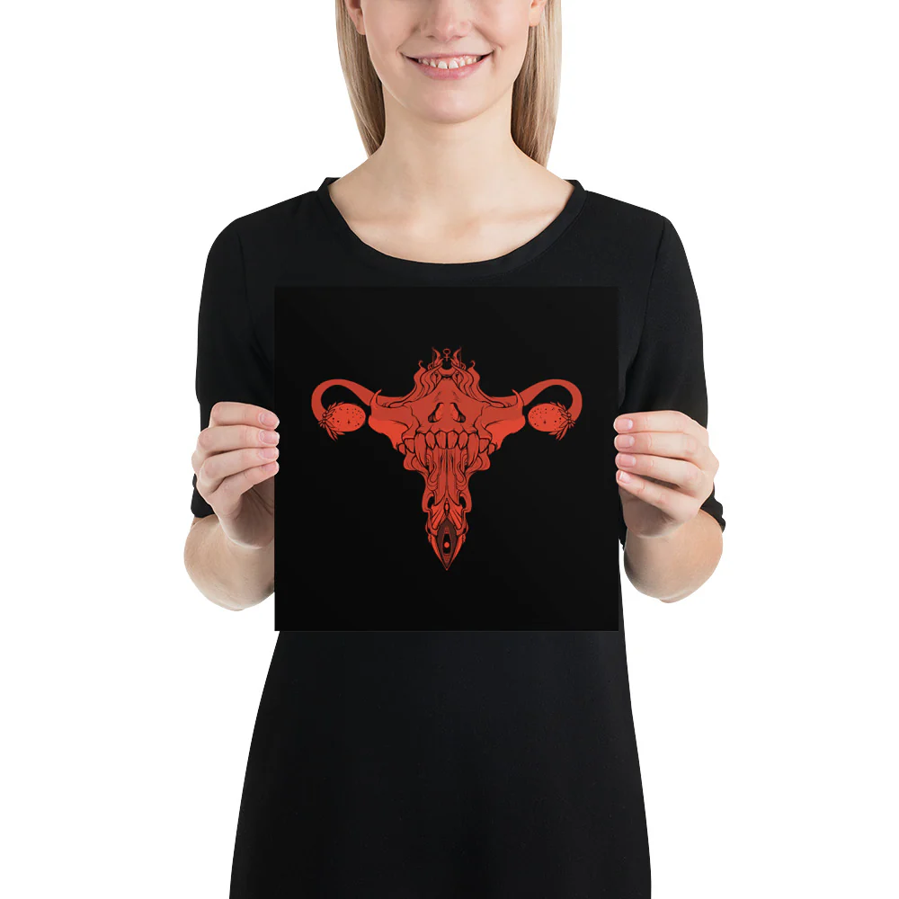 Death Metal Uterus, Matte Art Print Poster - Image 3
