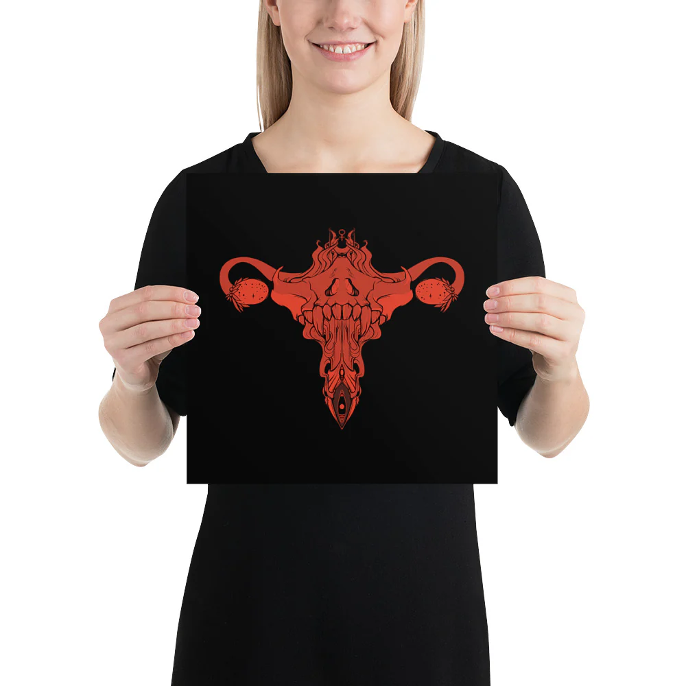 Death Metal Uterus, Matte Art Print Poster - Image 4