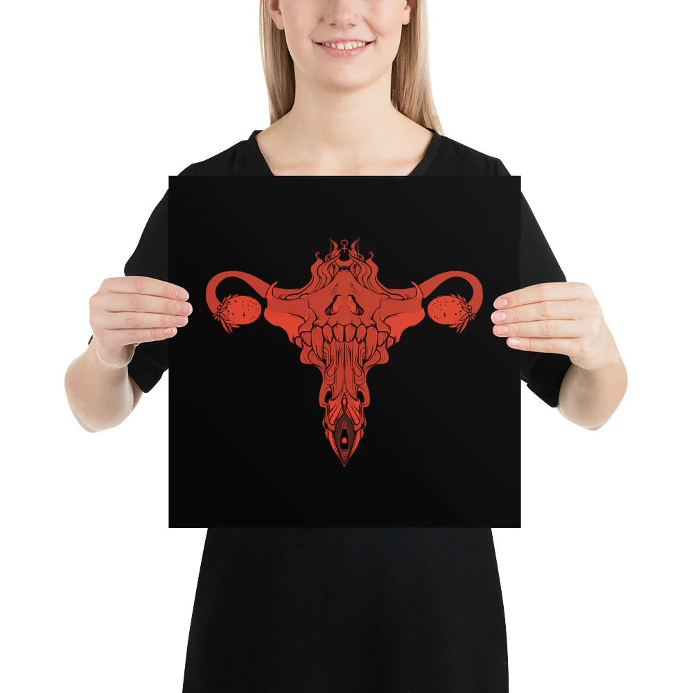 Death Metal Uterus, Matte Art Print Poster - Image 5