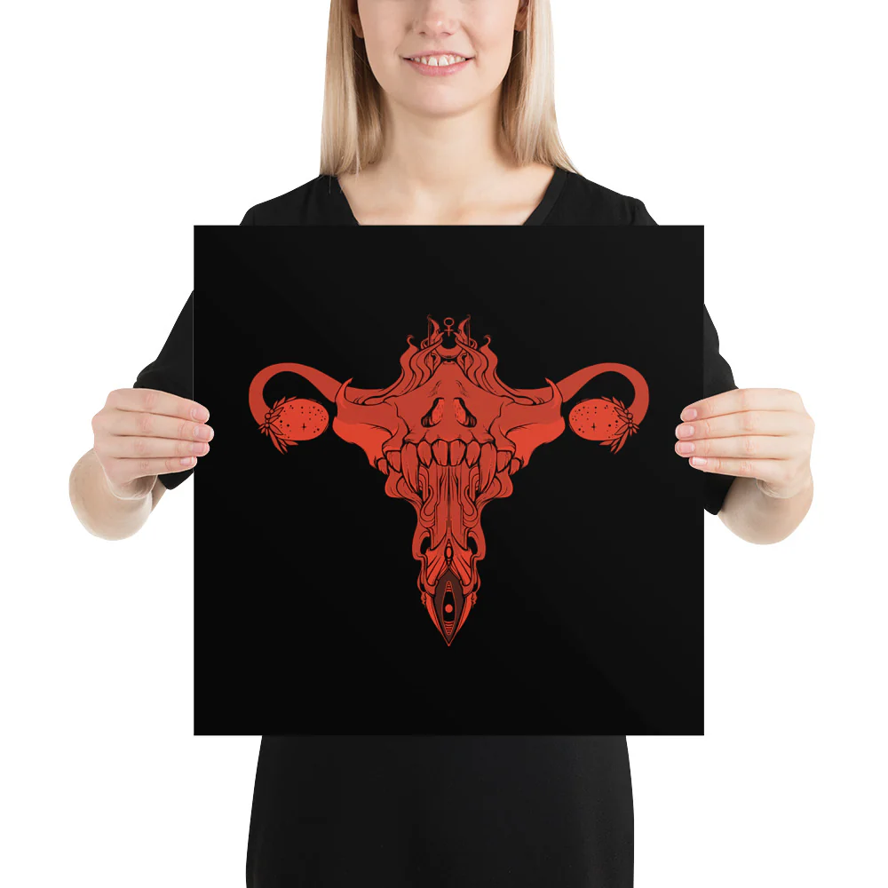 Death Metal Uterus, Matte Art Print Poster - Image 6