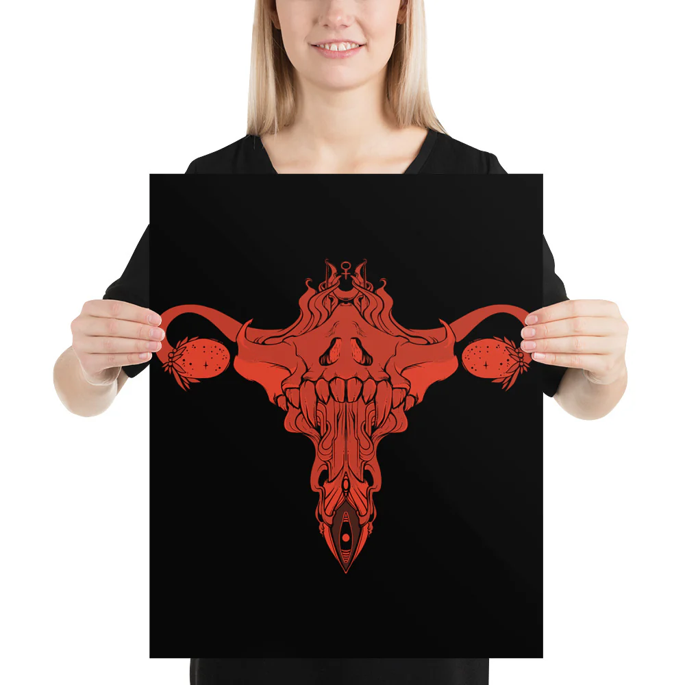 Death Metal Uterus, Matte Art Print Poster - Image 7