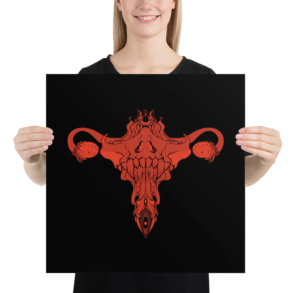 Death Metal Uterus, Matte Art Print Poster - Image 8