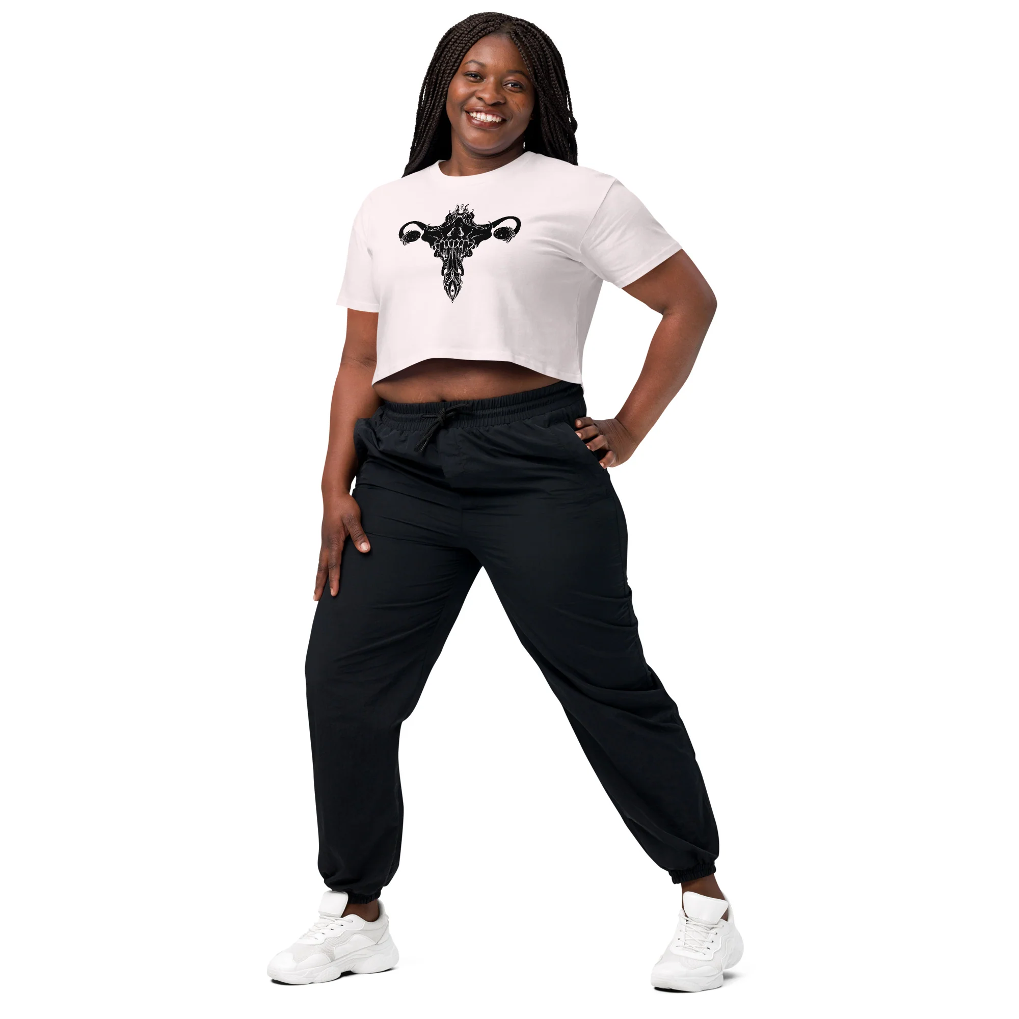Death Metal Uterus, Relaxed Crop Top - Image 7