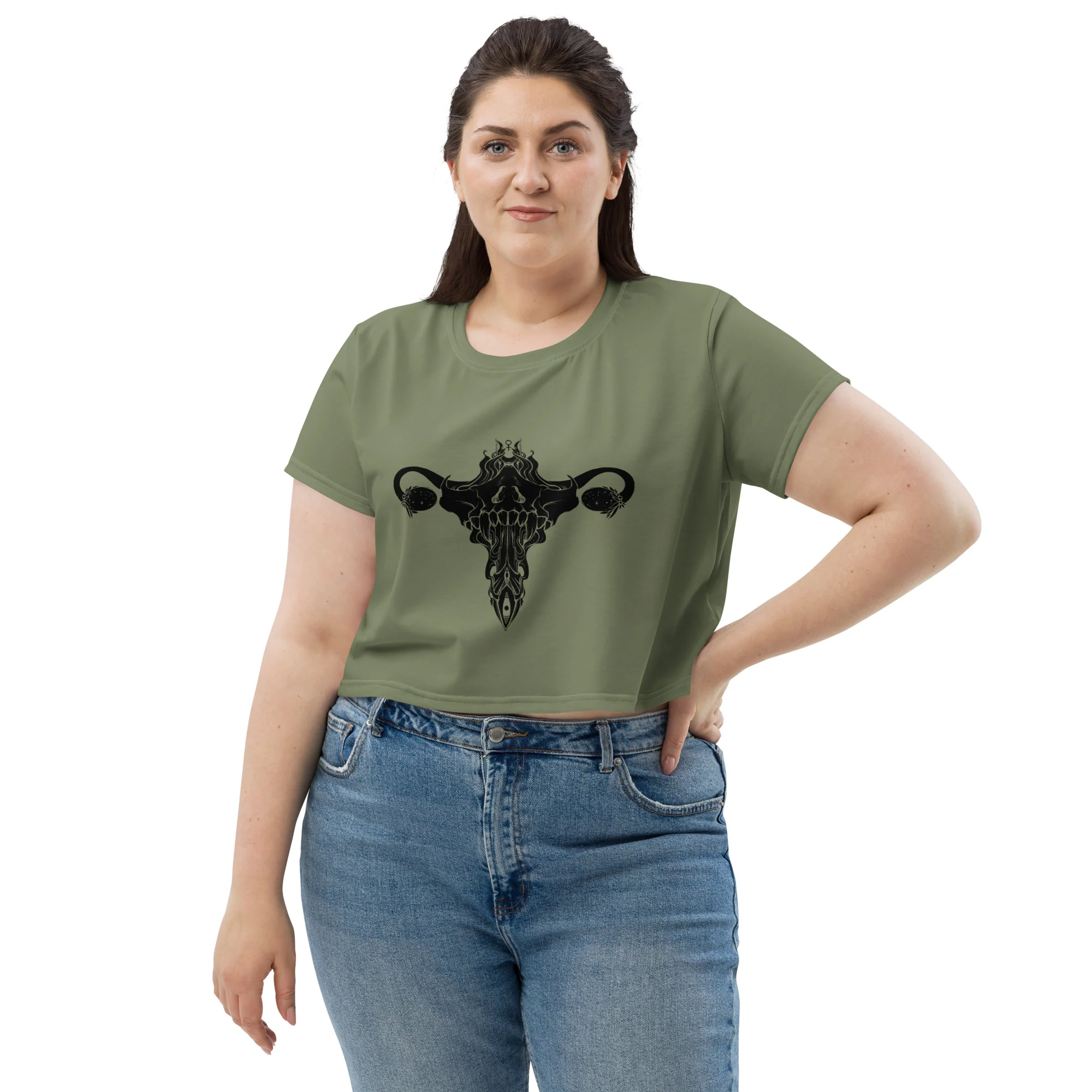 Death Metal Uterus, Sublimation Crop Top - Image 2