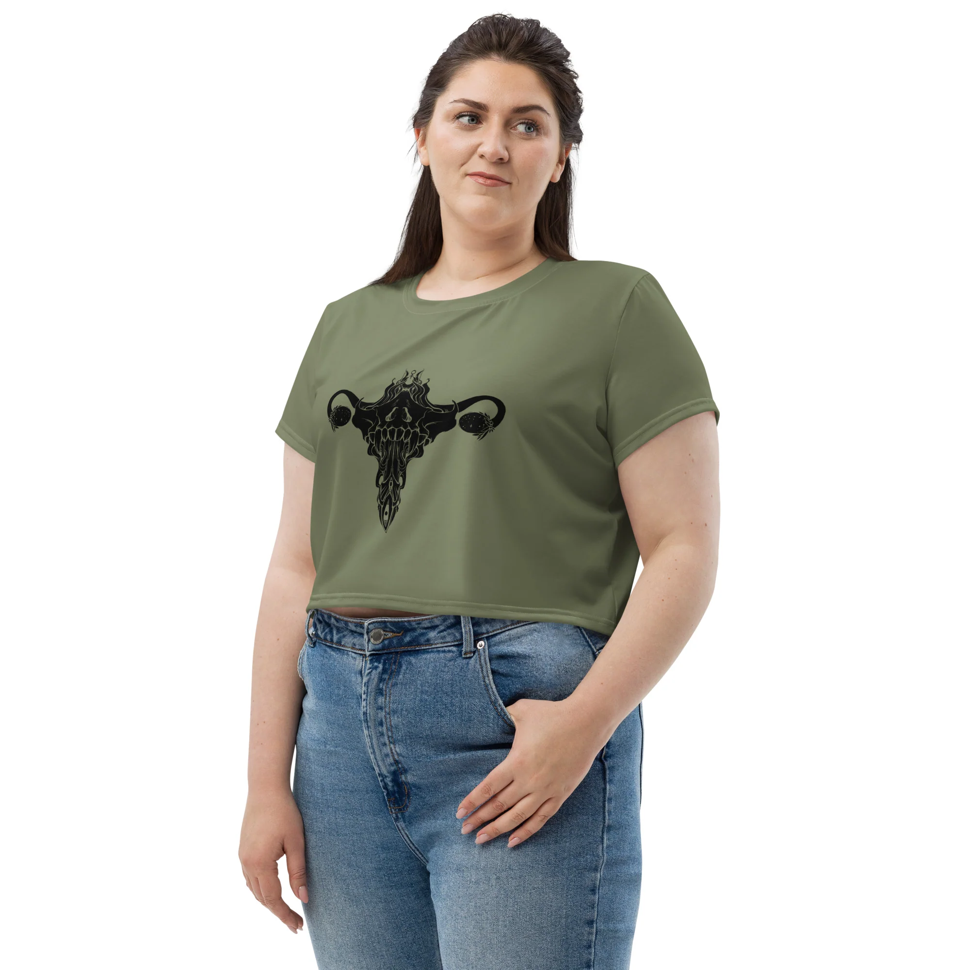 Death Metal Uterus, Sublimation Crop Top - Image 4