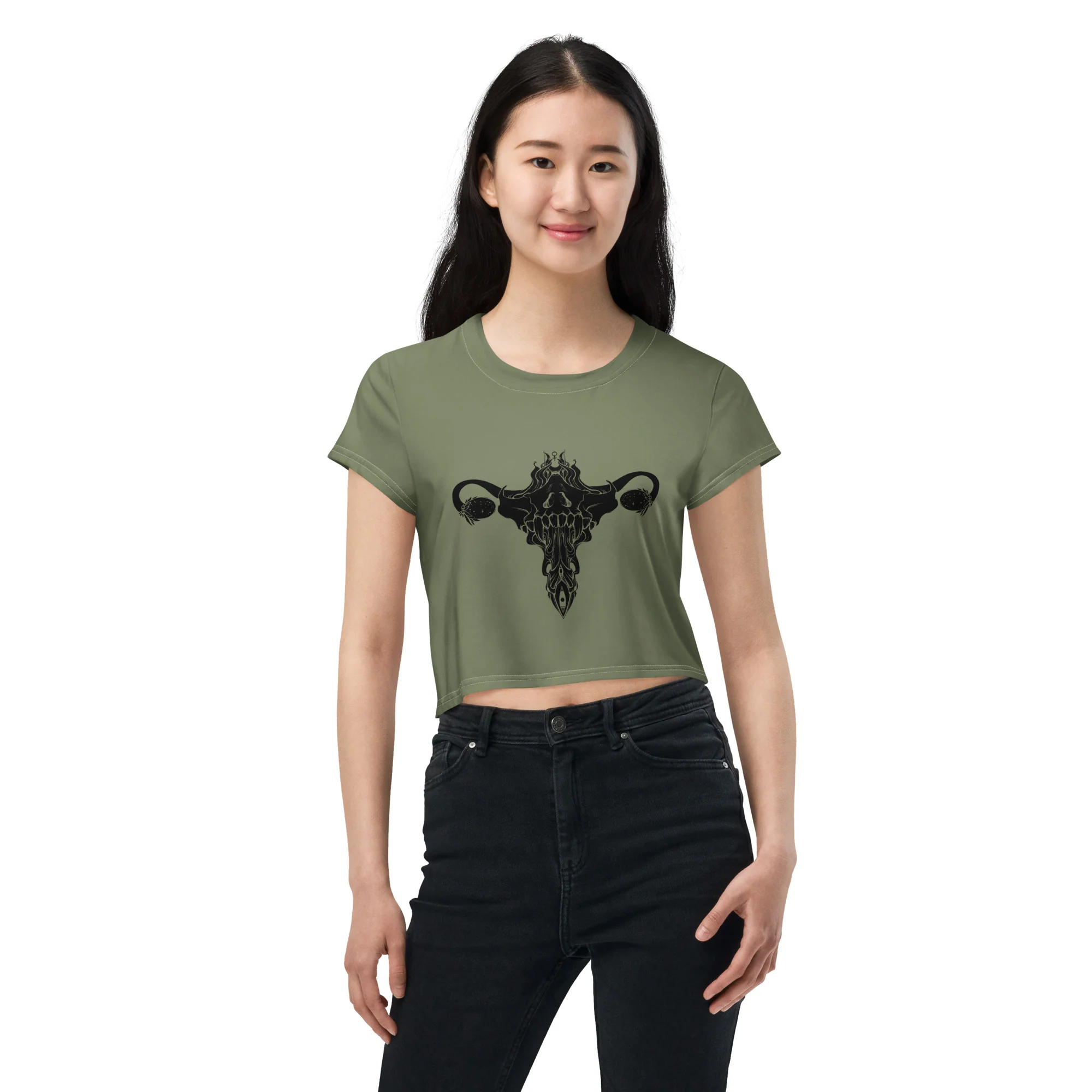 Death Metal Uterus, Sublimation Crop Top - Image 5