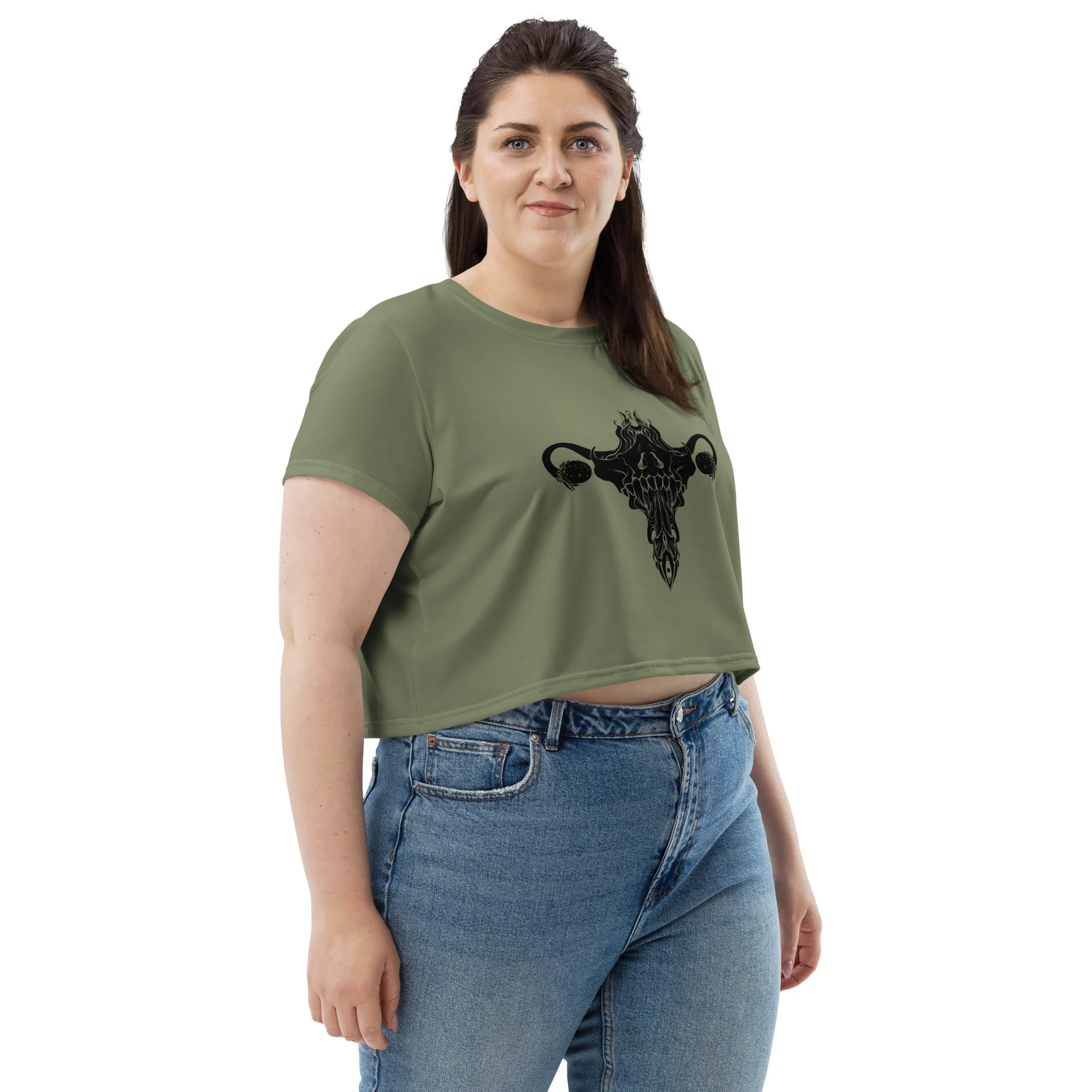 Death Metal Uterus, Sublimation Crop Top - Image 7