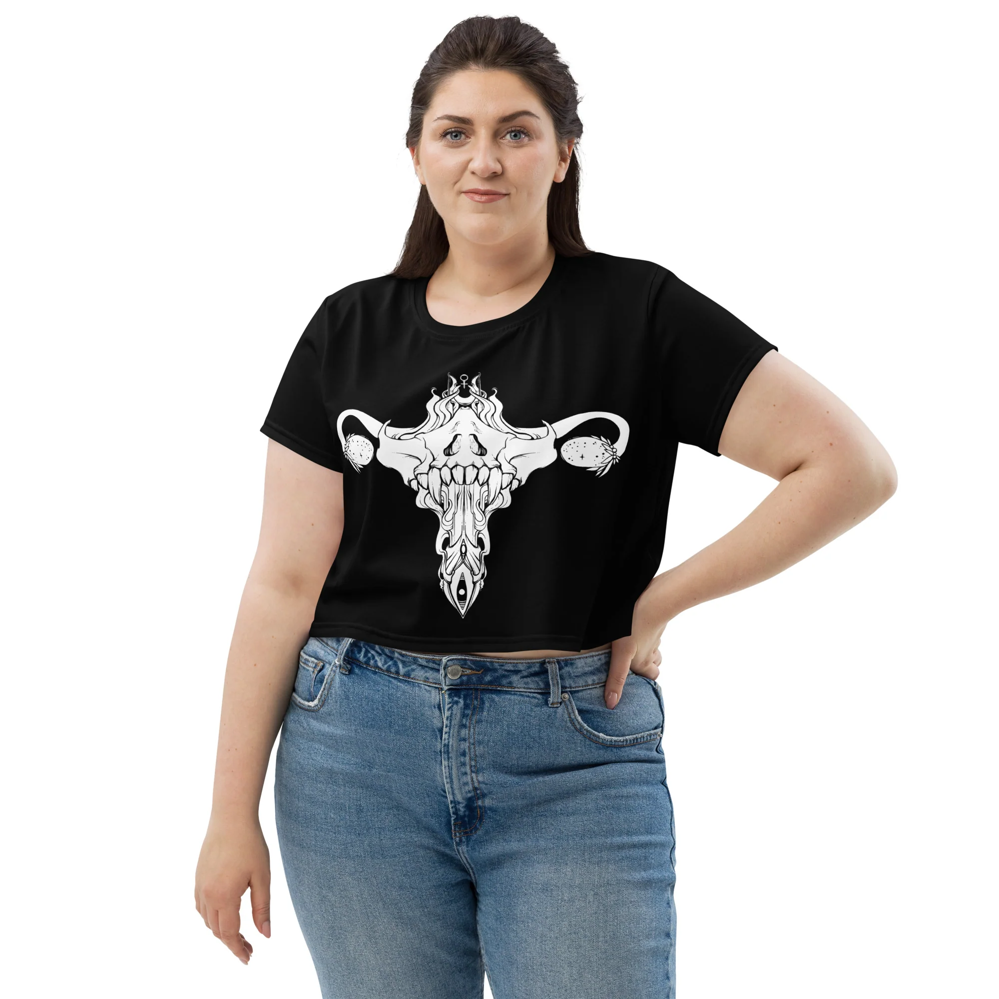 Death Metal Uterus, Sublimation Crop Top - Image 5