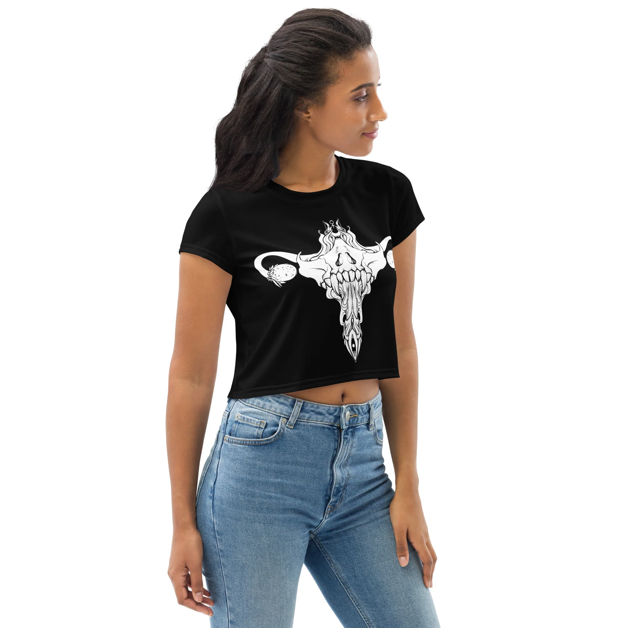Death Metal Uterus, Sublimation Crop Top - Image 8