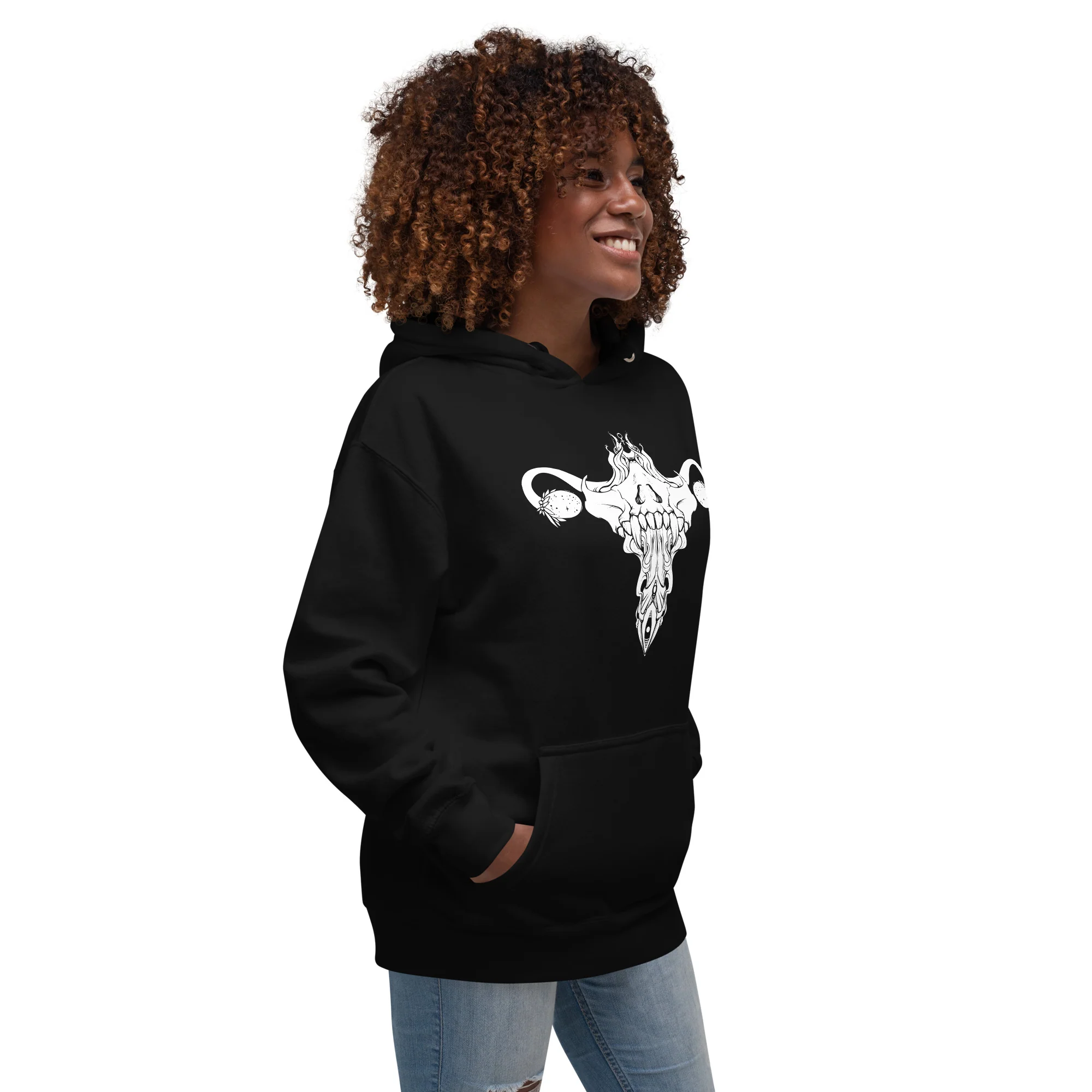 Death Metal Uterus, Unisex Hoodie - Image 7