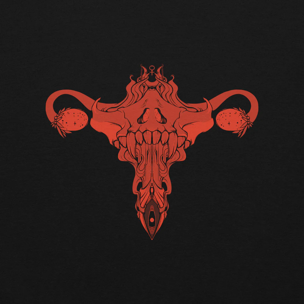 Death Metal Uterus, Unisex Sweatshirt - Image 2