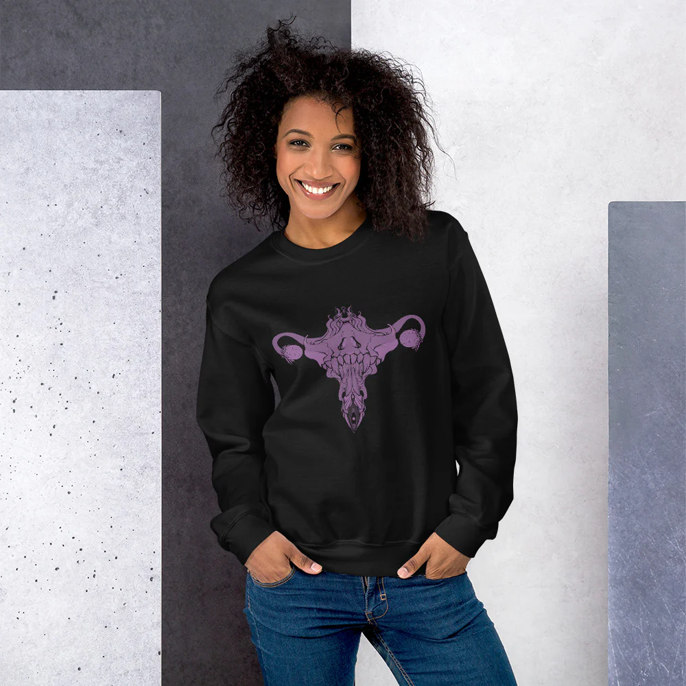 Death Metal Uterus, Unisex Sweatshirt - Image 5