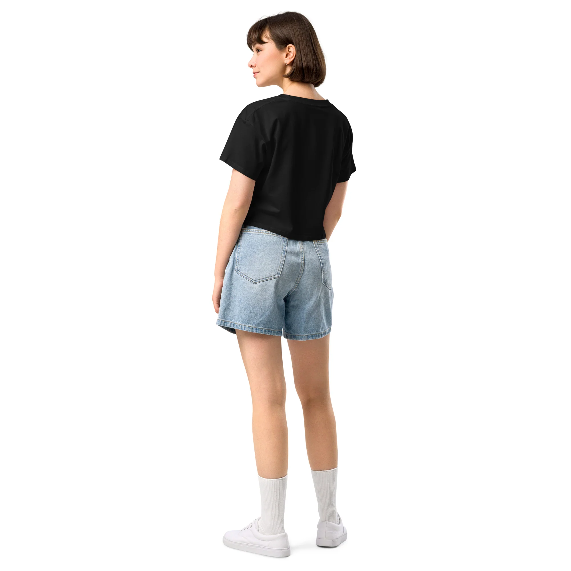 Don't Let Them Get You Down, Relaxed Crop Top - Image 4