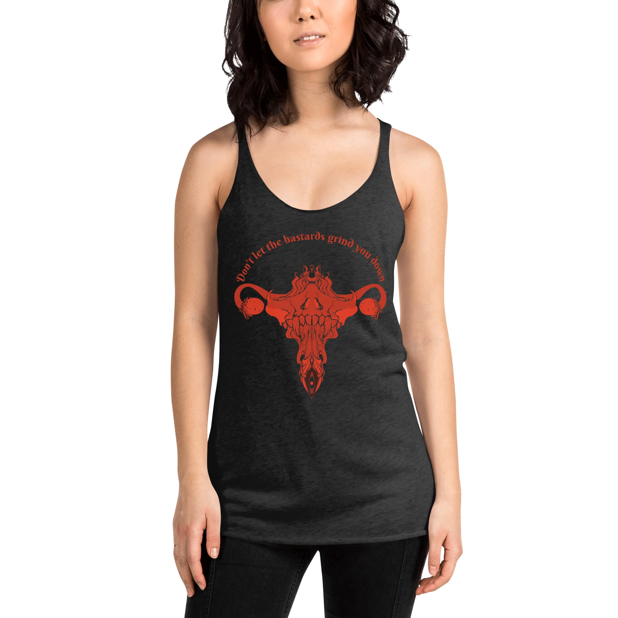 Don't Let Them Grind You Down, Racerback Tank Top - Image 2
