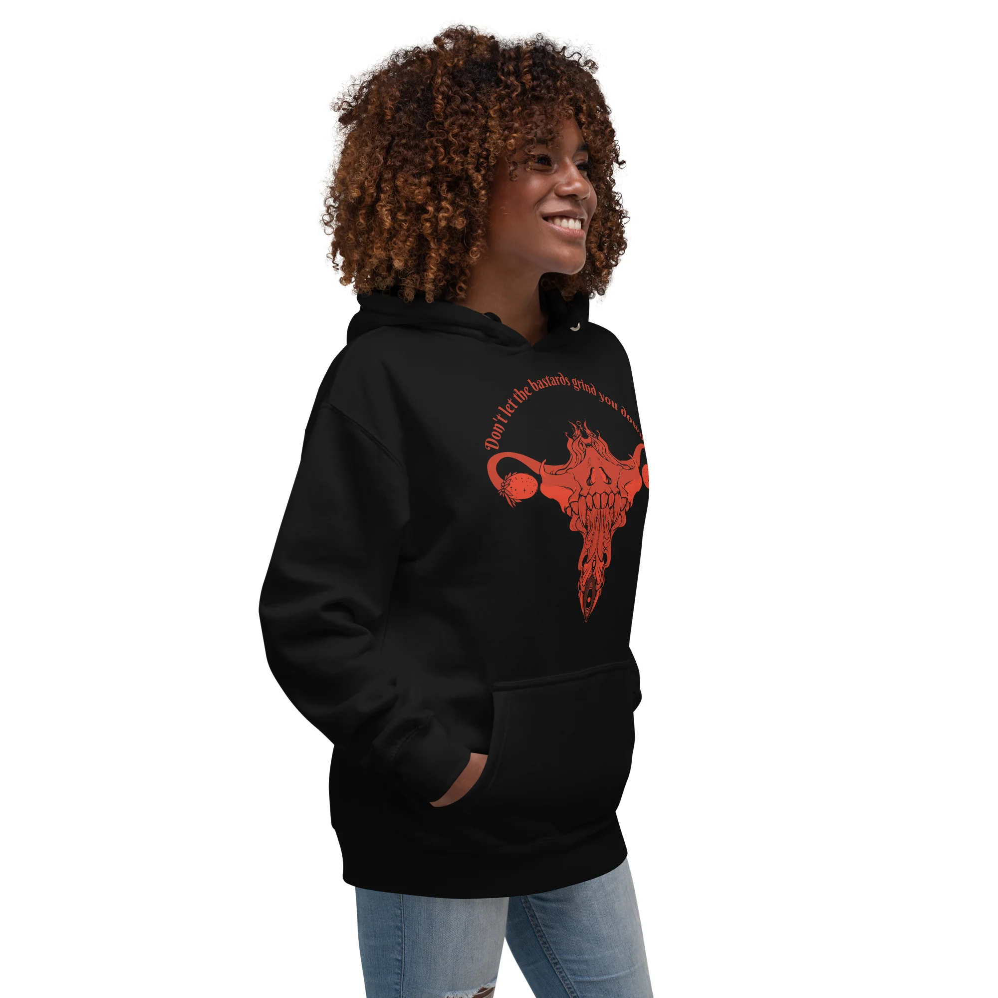 Don't Let Them Grind You Down, Unisex Hoodie - Image 2