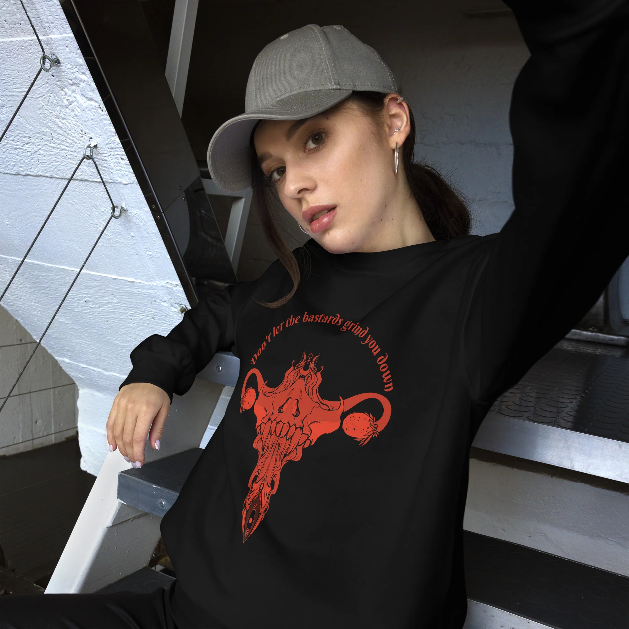 Don't Let Them Grind You Down, Unisex Sweatshirt - Image 3