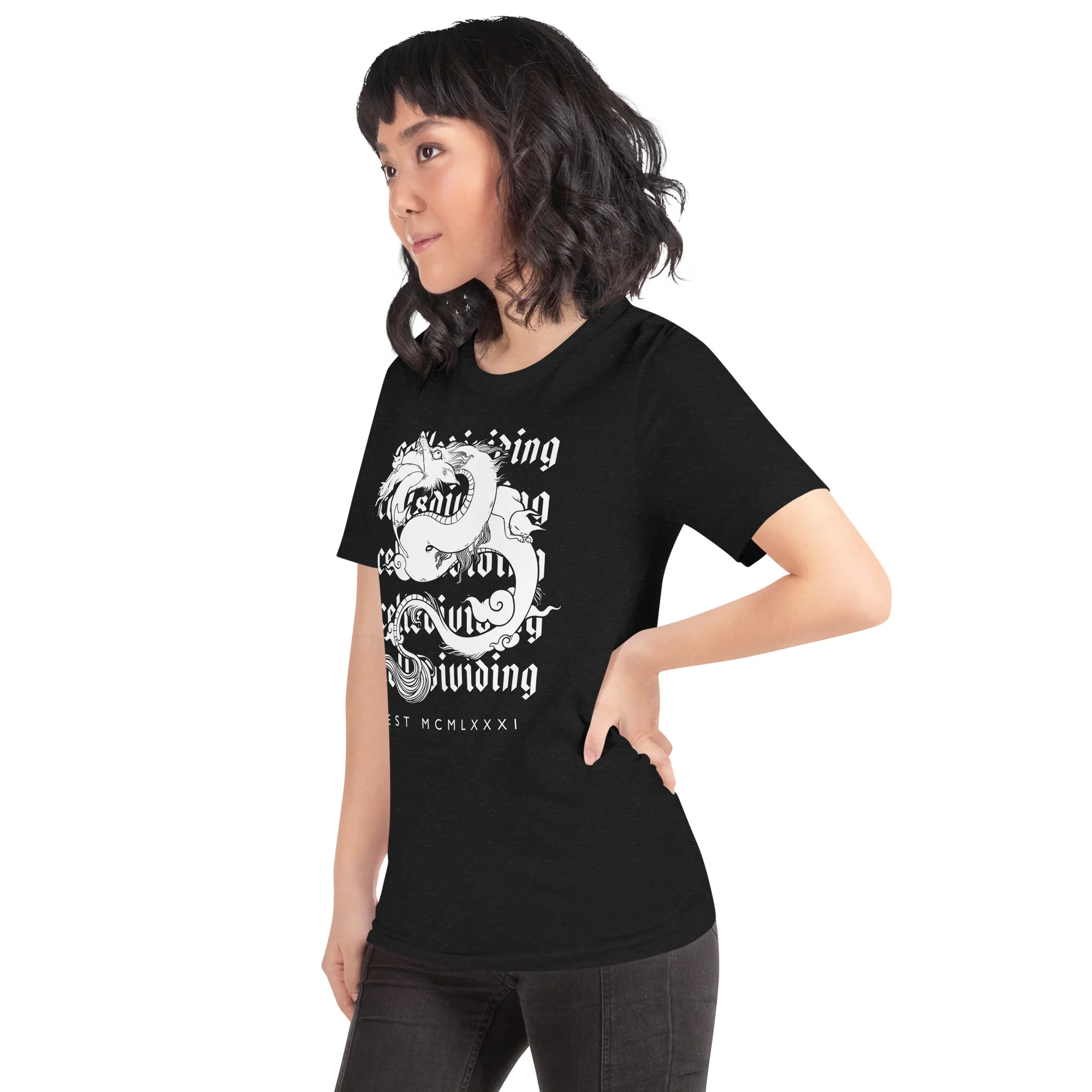 Dragon With Cats, Unisex T-Shirt - Image 4