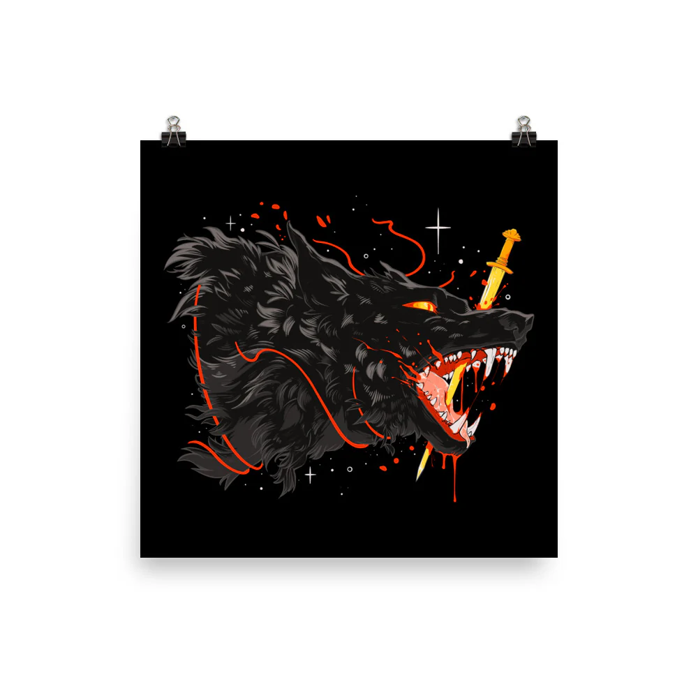 Fenrir, Matte Art Print Poster - Image 3