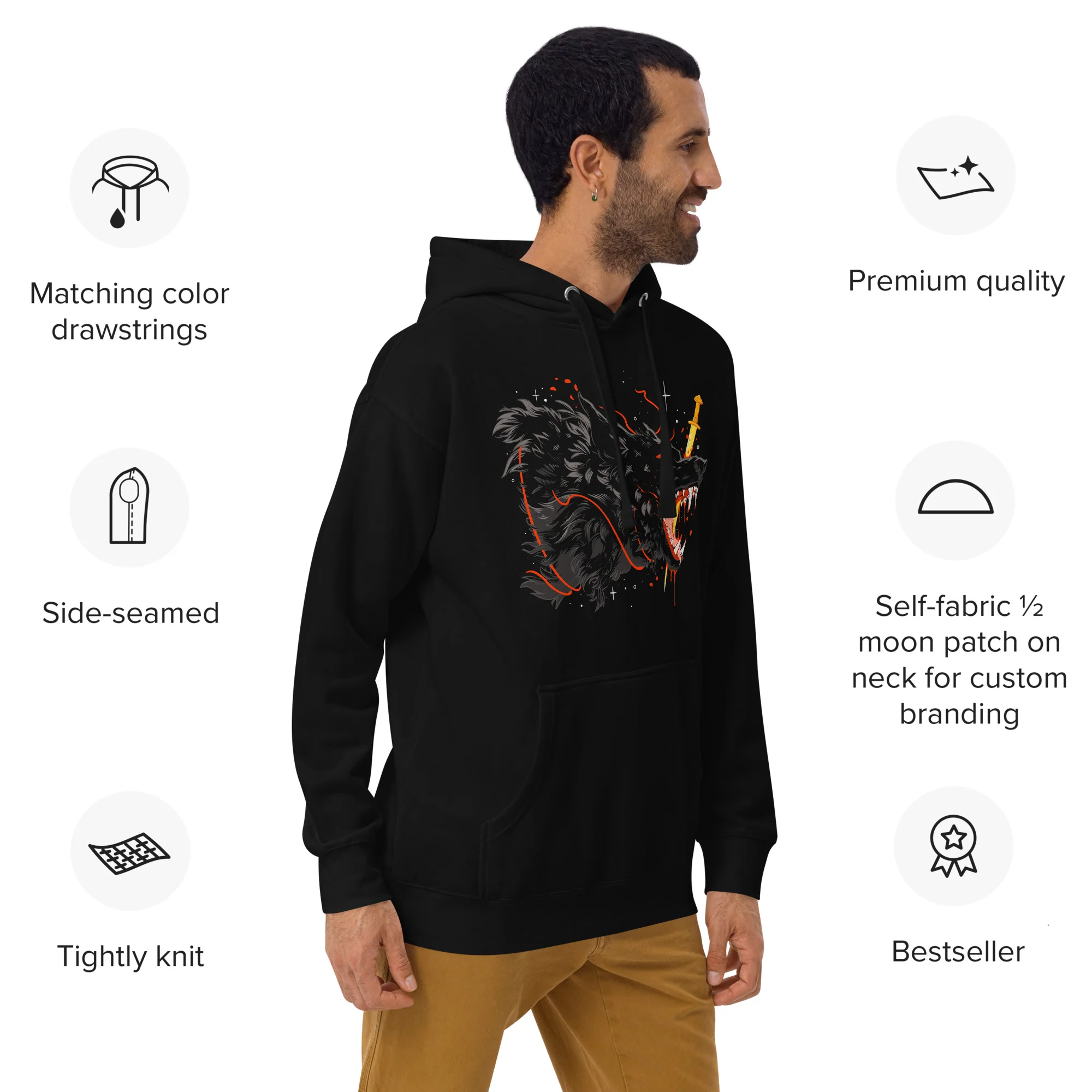 Fenrir, Unisex Hoodie - Image 6