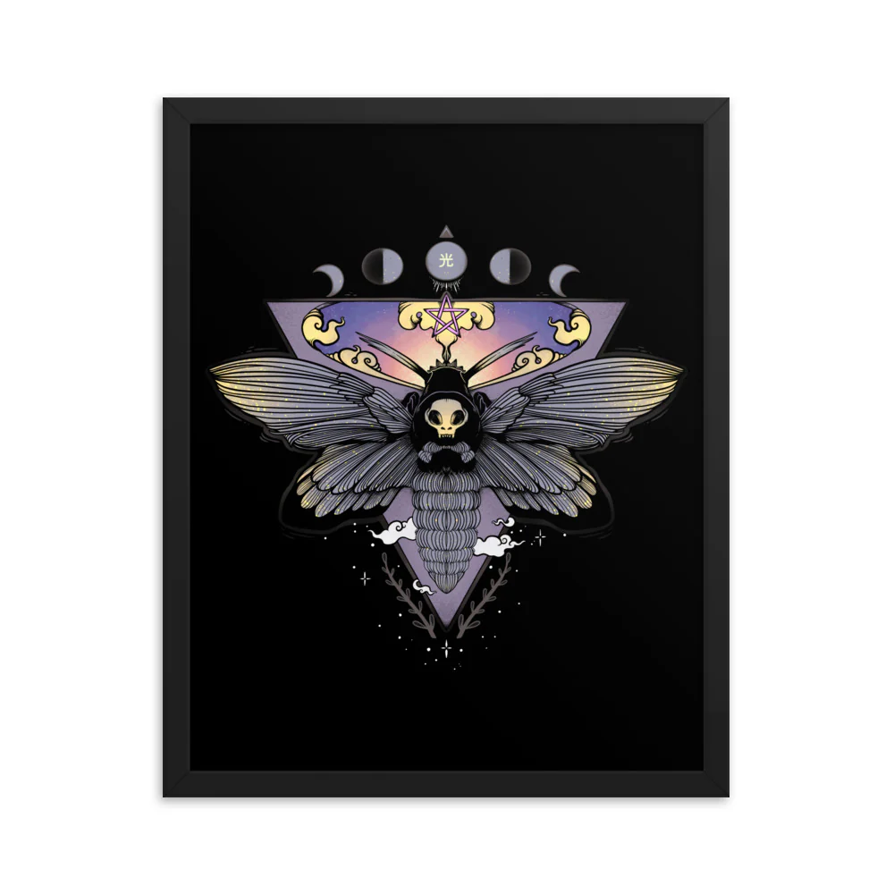 Death Head Moth, Framed Art Print - Image 2