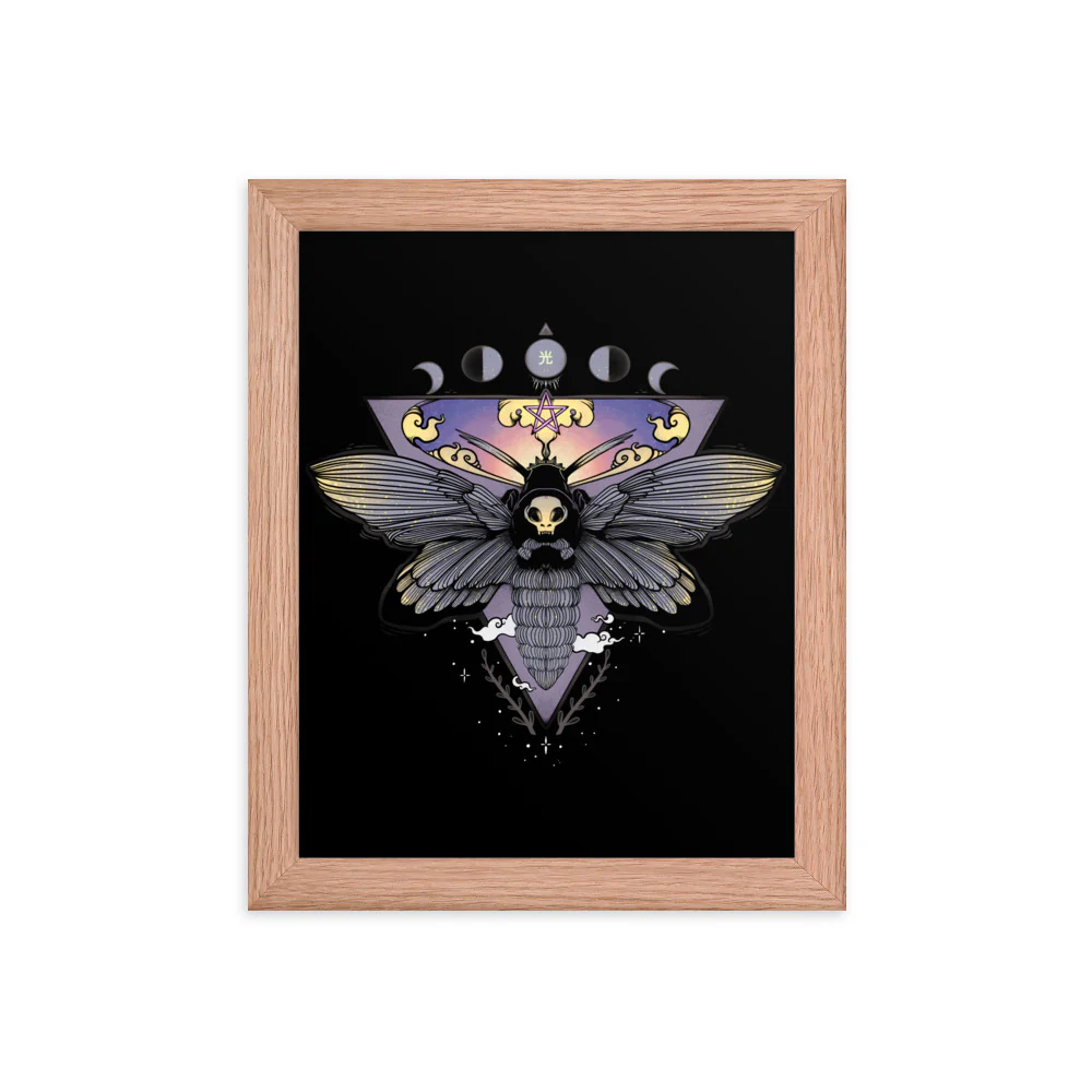 Death Head Moth, Framed Art Print - Image 3