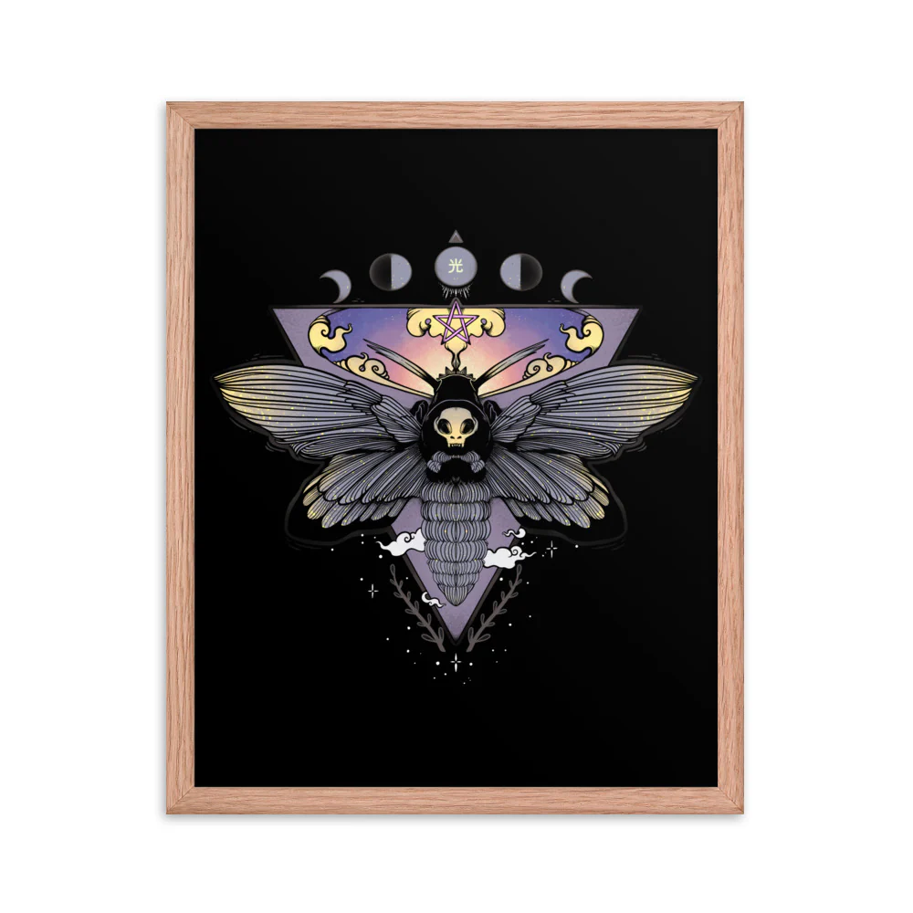 Death Head Moth, Framed Art Print - Image 4