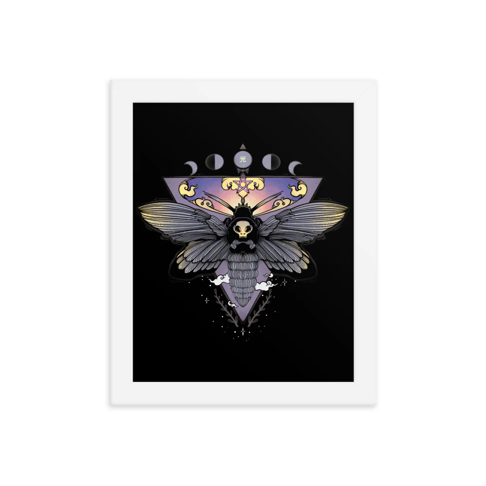 Death Head Moth, Framed Art Print - Image 5