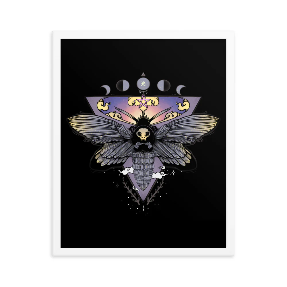 Death Head Moth, Framed Art Print - Image 6