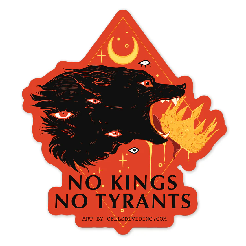 No Kings Wolf, Vinyl Sticker