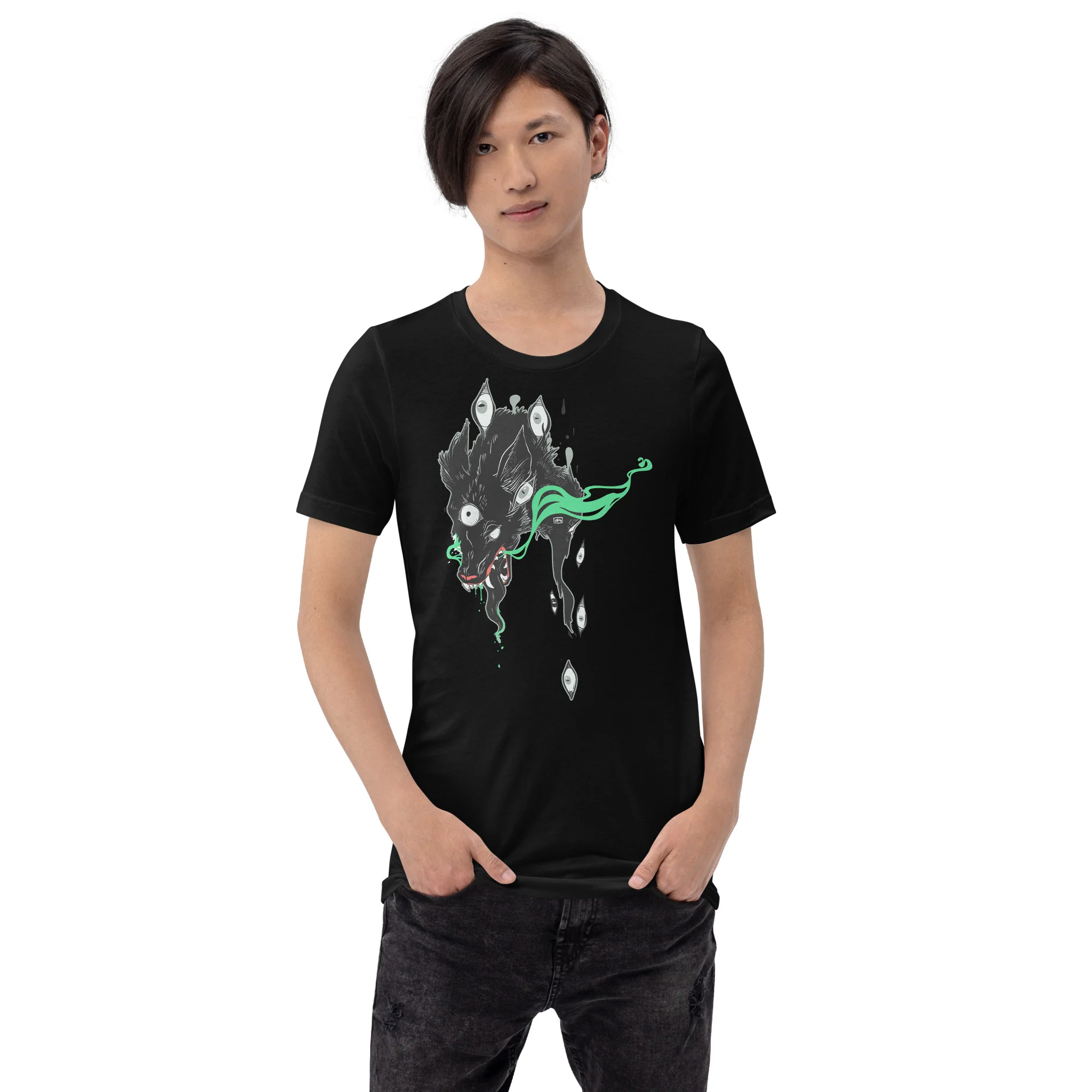 Green Wolf, Unisex T-Shirt - Image 5