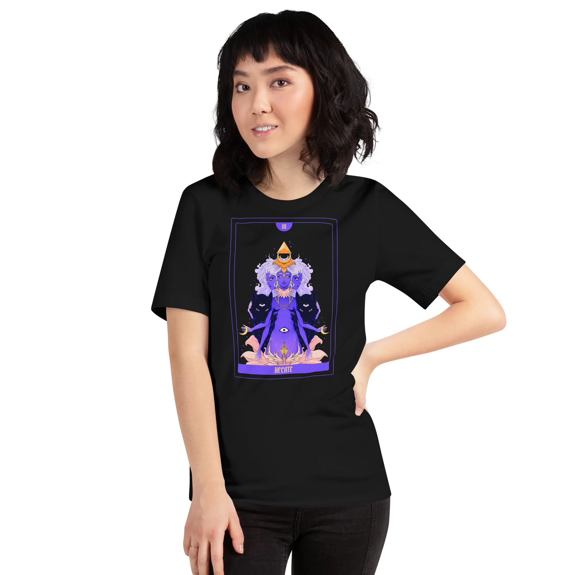 Hecate Tarot Card, Unisex T-Shirt - Image 3