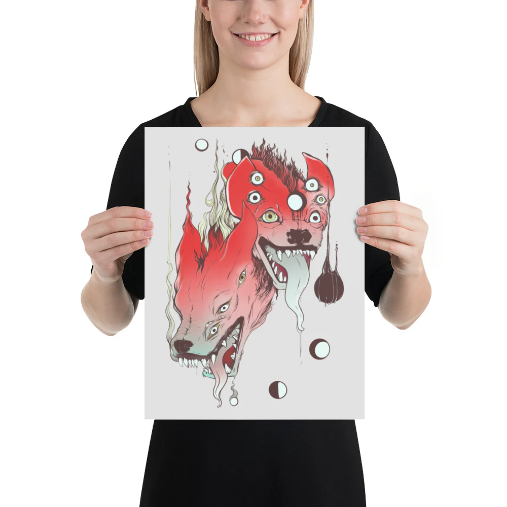 Hyenas, Matte Art Print Poster - Image 2