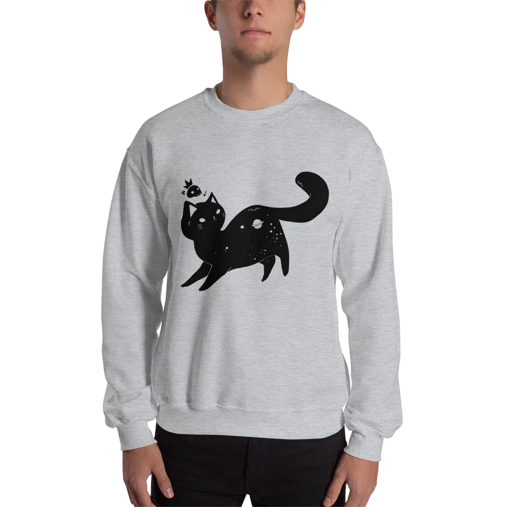 Space Cat, Unisex Sweatshirt - Image 4
