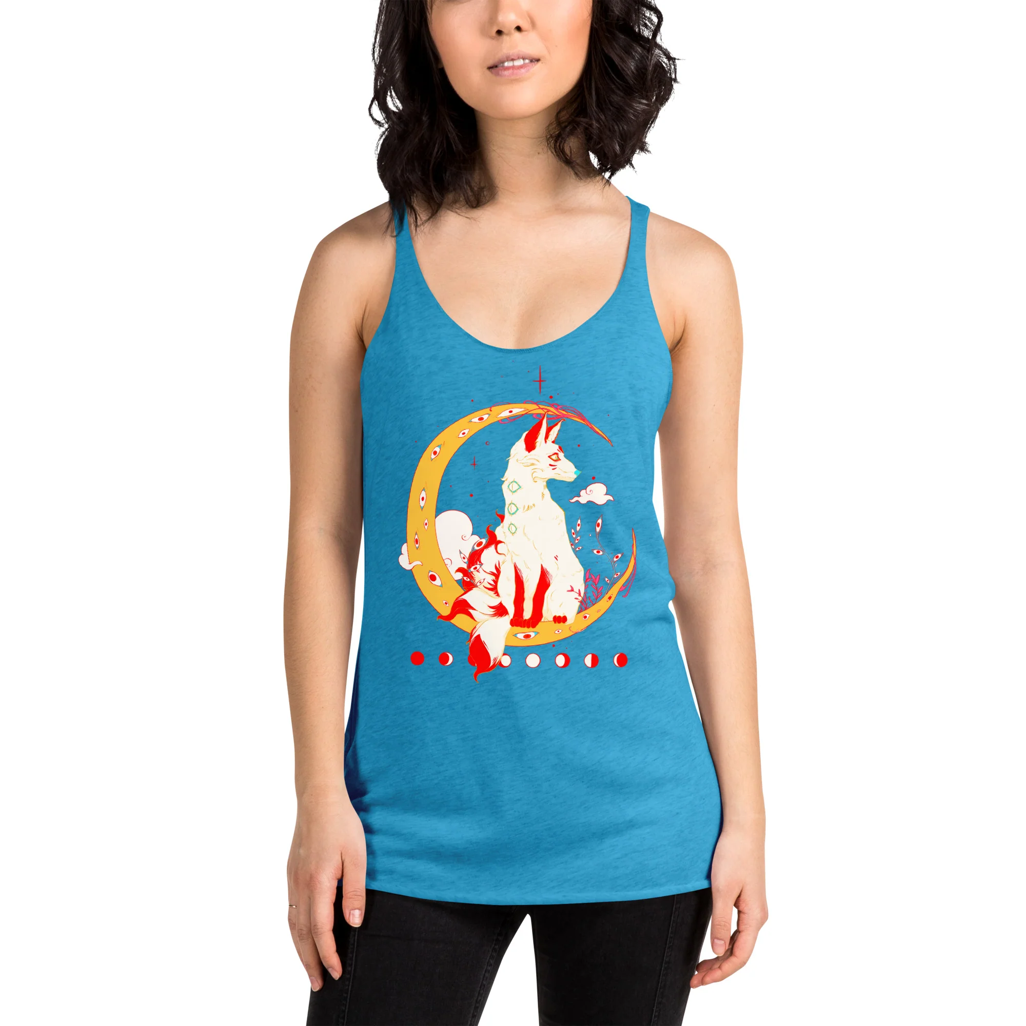 Kitsune Fox, Racerback Tank Top - Image 4