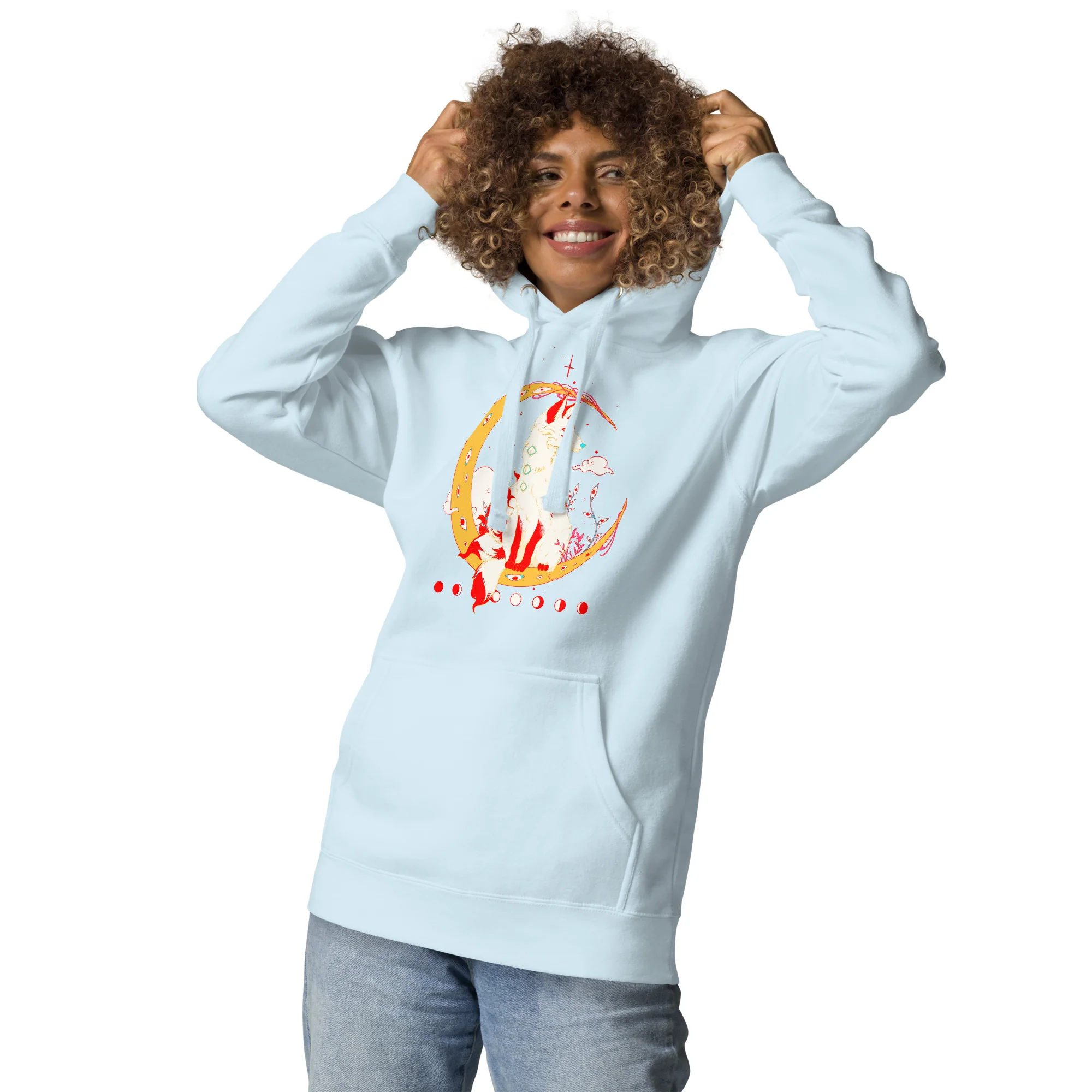 Kitsune Fox, Unisex Hoodie - Image 3