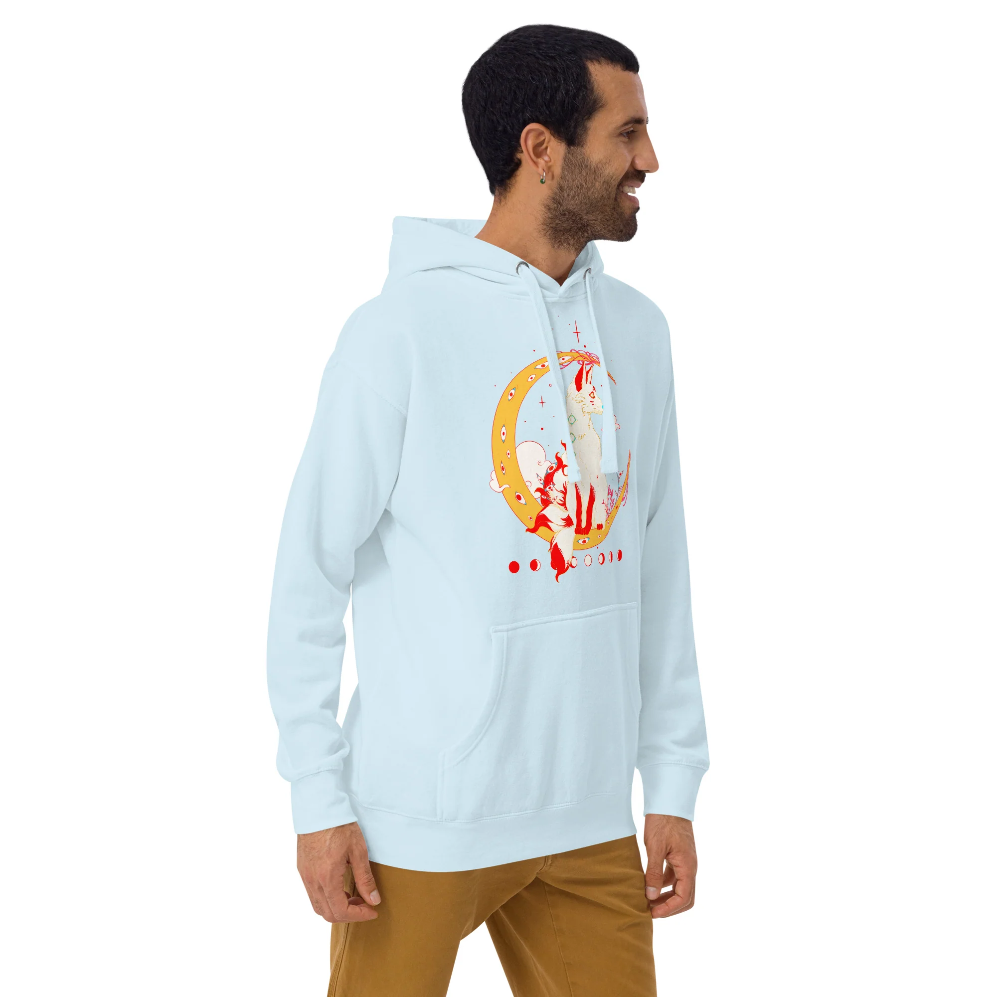 Kitsune Fox, Unisex Hoodie - Image 4