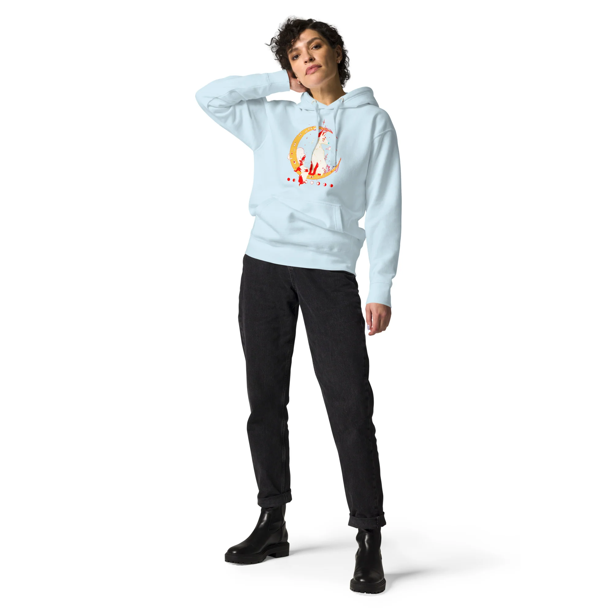 Kitsune Fox, Unisex Hoodie - Image 6
