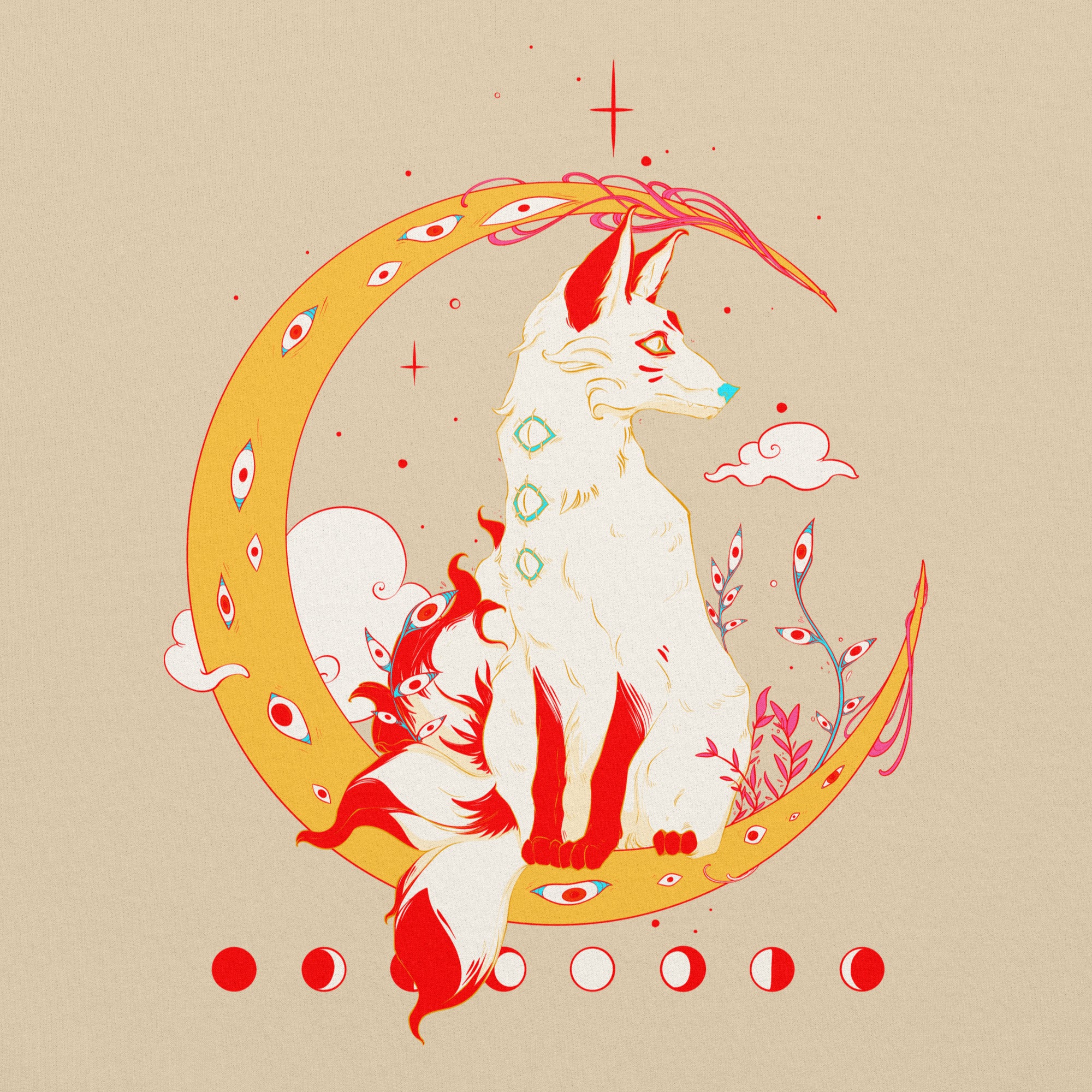 Kitsune Fox, Unisex Sweatshirt - Image 2