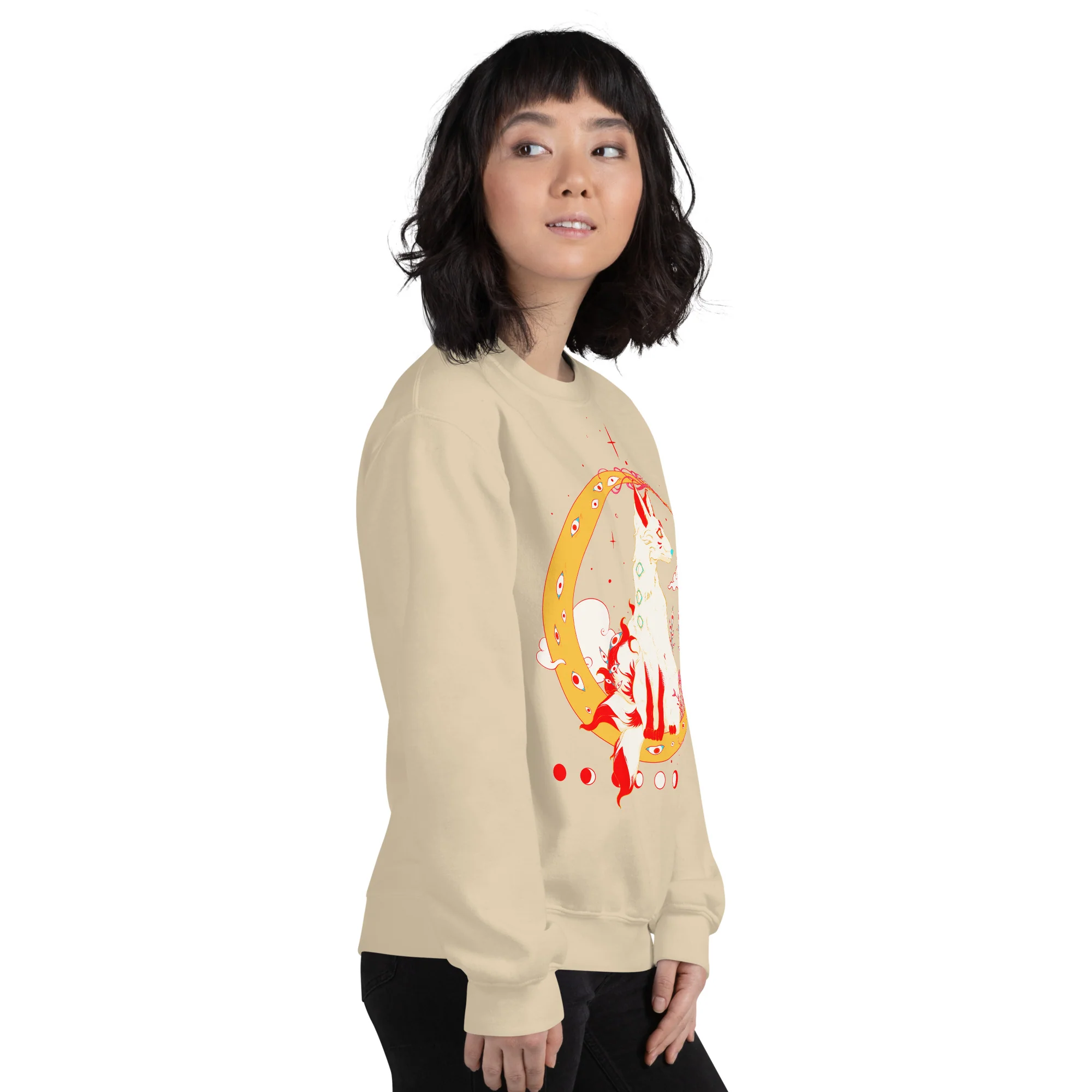 Kitsune Fox, Unisex Sweatshirt - Image 3