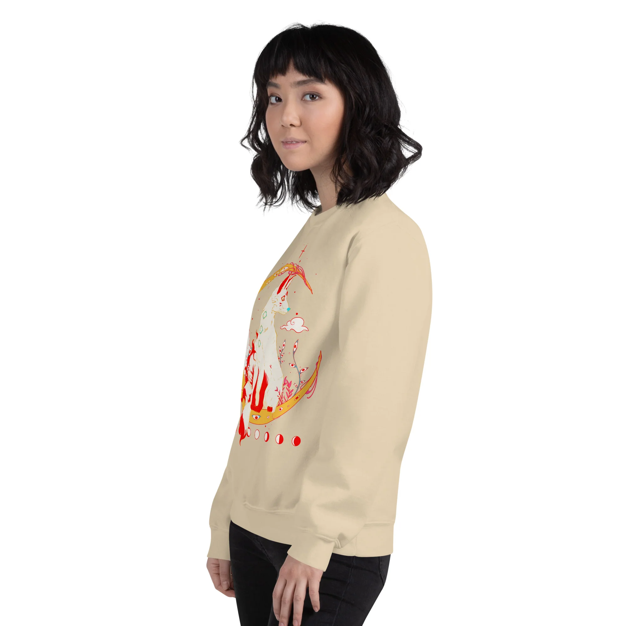 Kitsune Fox, Unisex Sweatshirt - Image 4