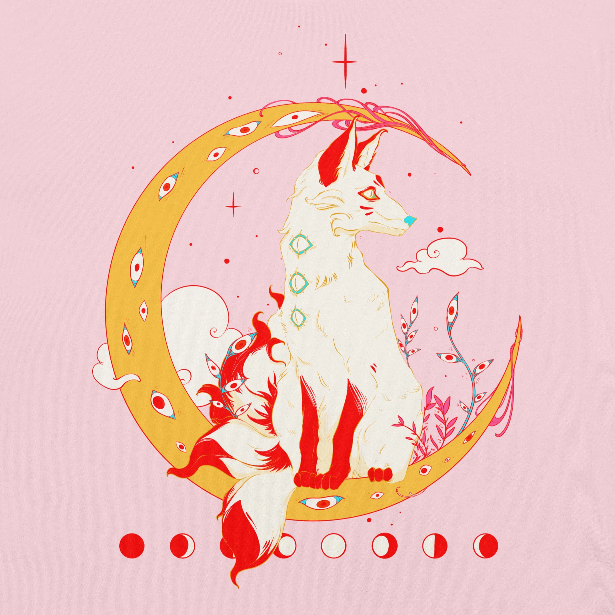 Kitsune Fox, Unisex T-Shirt - Image 2