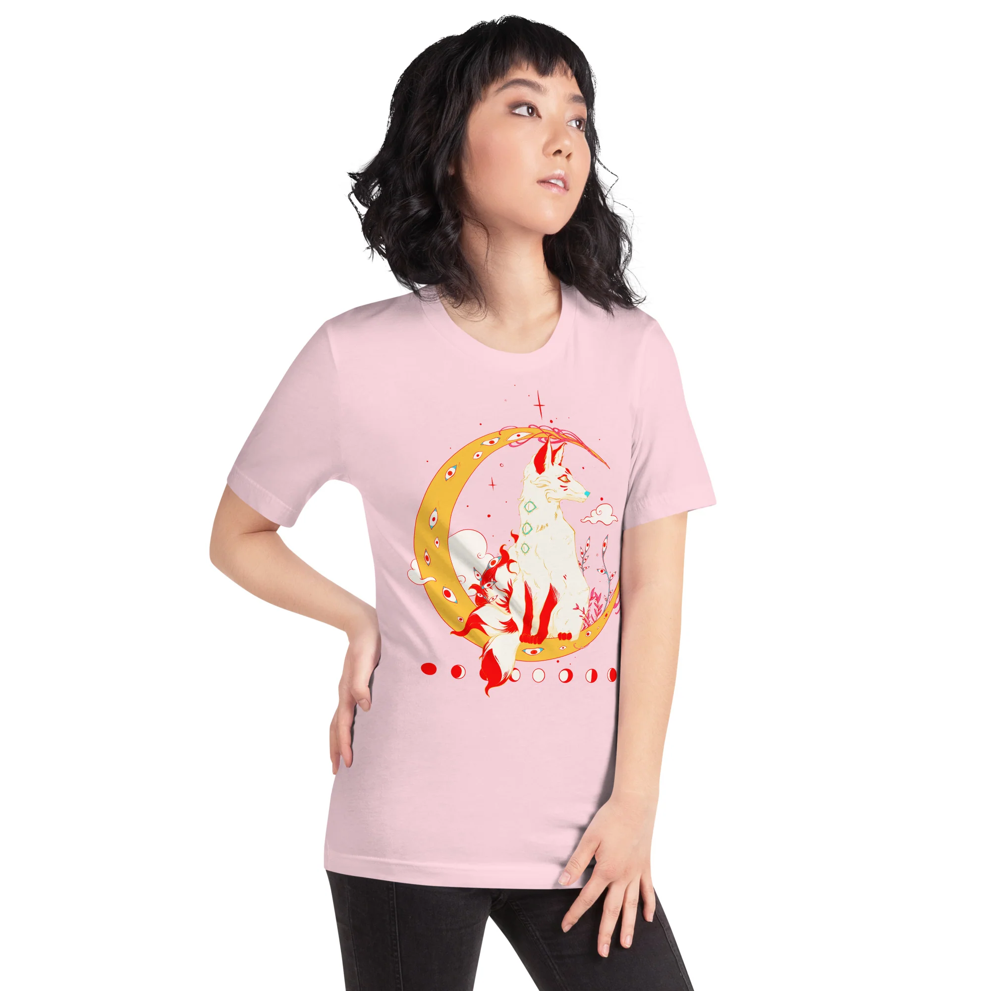 Kitsune Fox, Unisex T-Shirt - Image 4