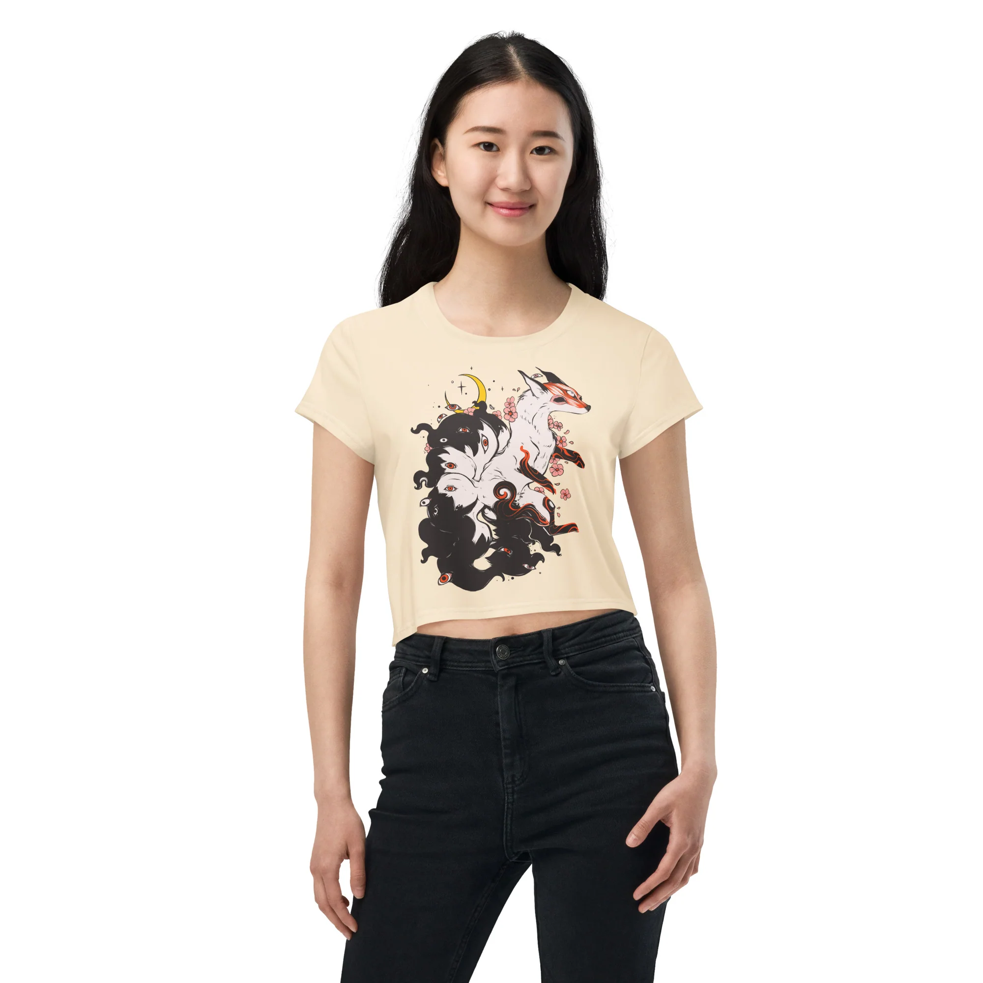 Kitsune, Sublimation Crop Top - Image 2