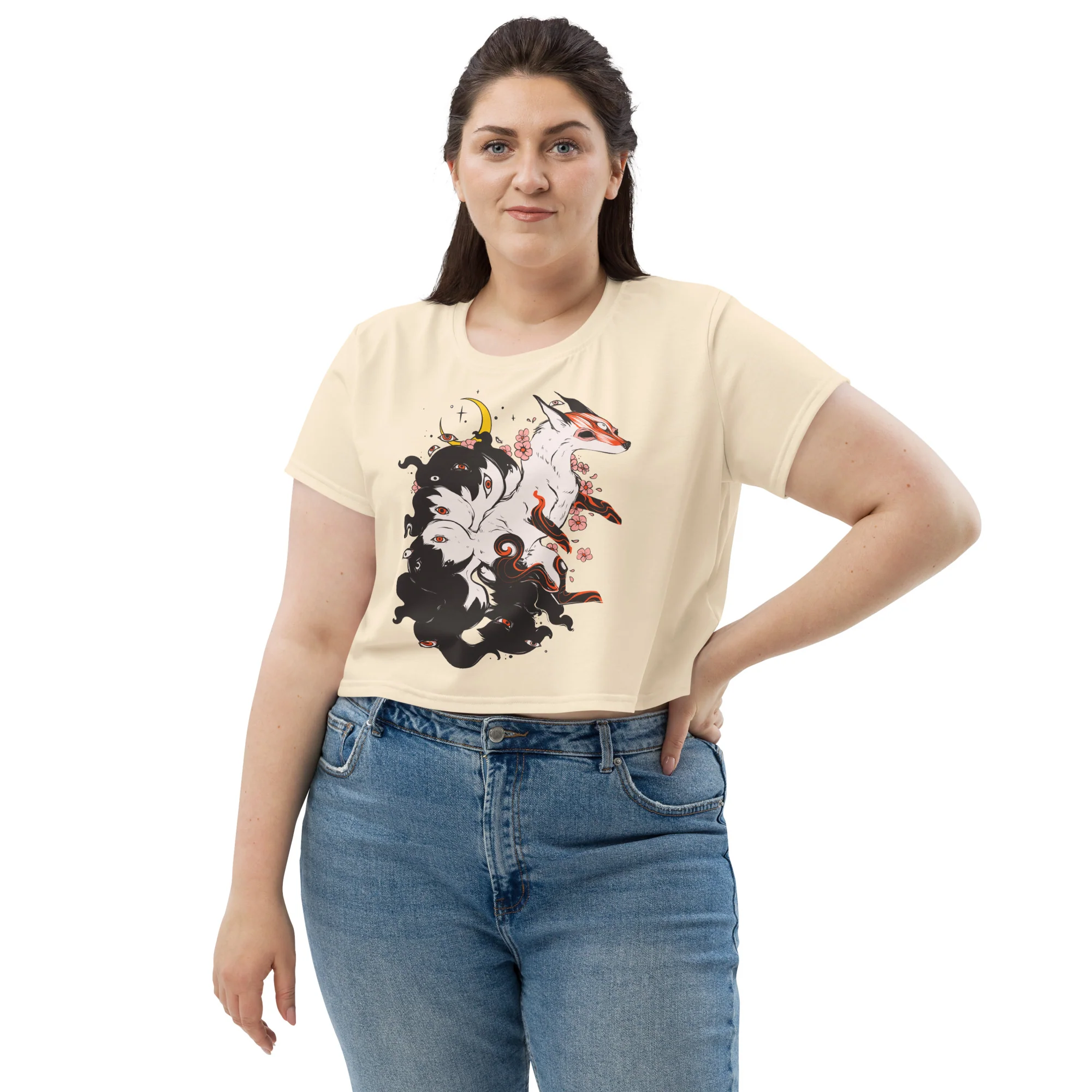 Kitsune, Sublimation Crop Top - Image 3