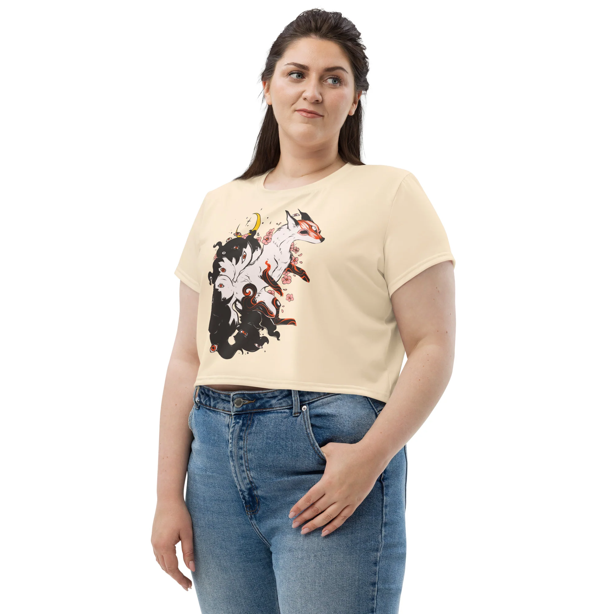 Kitsune, Sublimation Crop Top - Image 6