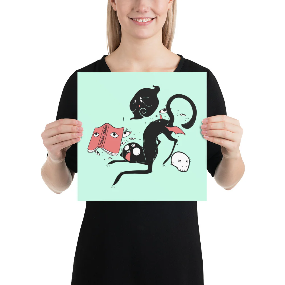 Kuro Black Cat, Matte Art Print Poster - Image 4