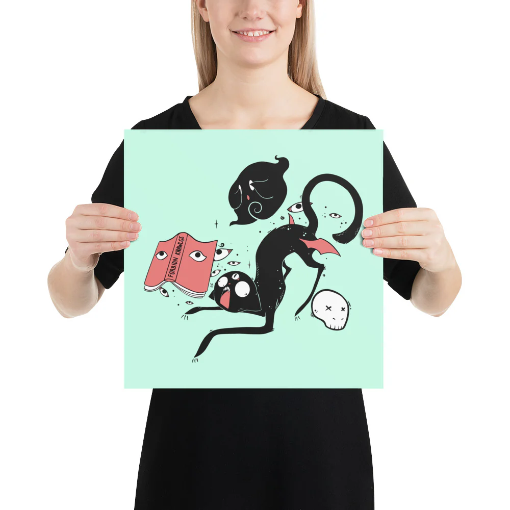 Kuro Black Cat, Matte Art Print Poster - Image 5