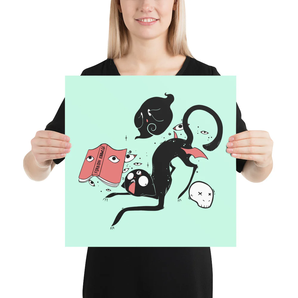 Kuro Black Cat, Matte Art Print Poster - Image 6