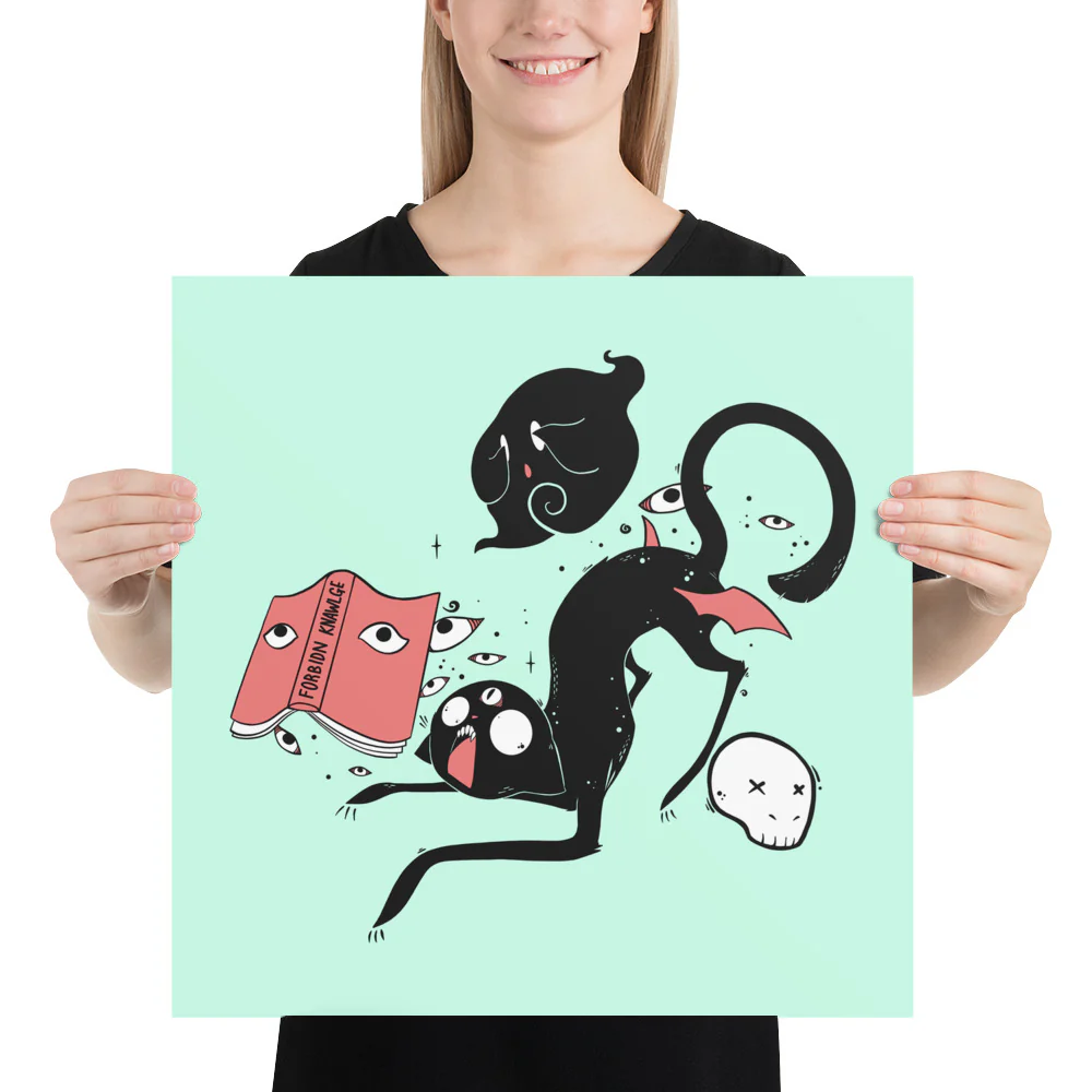 Kuro Black Cat, Matte Art Print Poster - Image 7