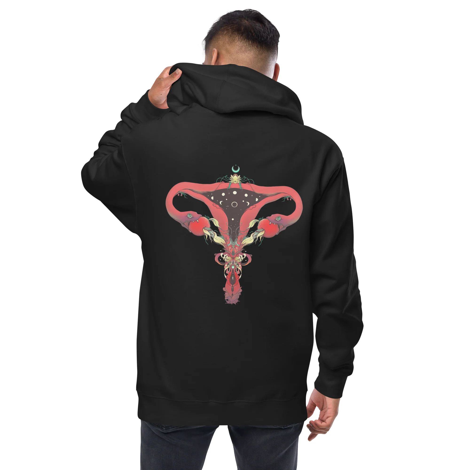 Lilith, Unisex Fleece Zip-Up Hoodie - Image 5